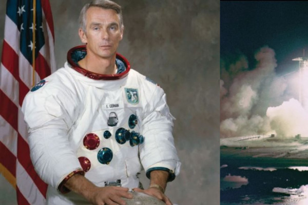 अपोलो १७ का कमाण्डर युजीन सर्नन, चन्द्रमामा पाइला टेक्ने अन्तिम मानव!